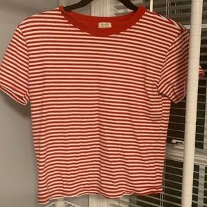 brandy melville red and white striped shirt